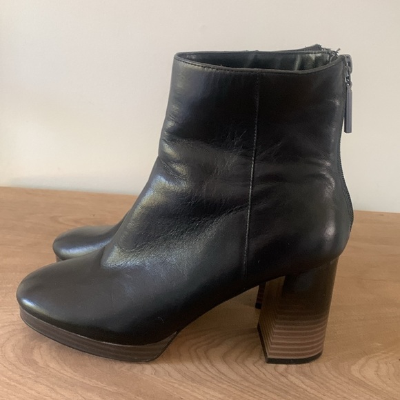 Sanctuary Womens Razzle Black Leather Ombre Heels Ankle Boots Shoes size 7.5 M‎ - Picture 7 of 15